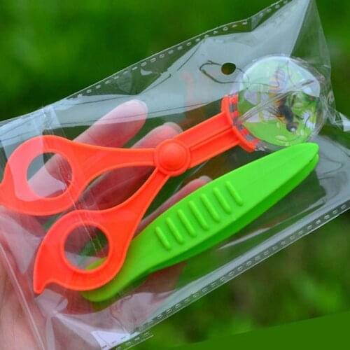 Kid Plant Insect Study Tool Nature Exploration Toy Kit Scissor Clamp Tweezer Toy