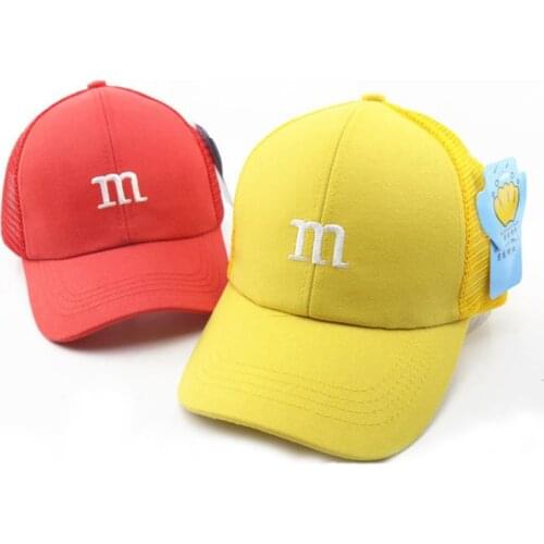 Doitbest mesh Child Baseball Cap M Letter embroidery summer Hip Hop Breathable kids Hats Boy Girls hat Caps snapback gorras