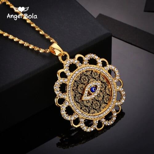 Egyptian Pyramid Necklaces for Women,Gold Color Egyptians Eye of Horus Jewelry Egypt Eye Amulet/Hieroglyphics Muslim Pendant