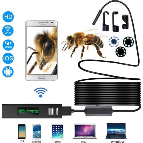 WIFI Endoscope Camera Hard Cable 8mm USB Endoscope for Cars Endoscopio for IOS Android Endoscope for Iphone Smartphone Endoskop