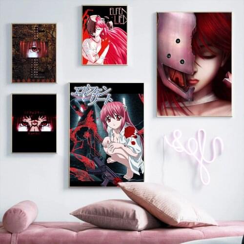Pictures Wall Art Modular Elfen Lied Anime Canvas Nordic Style Home Decoration Painting Prints Poster for Living Room Cuadros