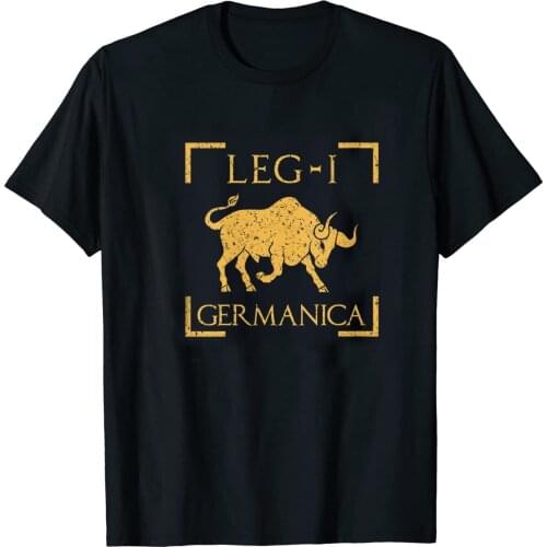 Legio I Germanica Taurus Emblem Roman Legion T-Shirt. Summer Cotton Short Sleeve O-Neck Mens T Shirt New S-3XL
