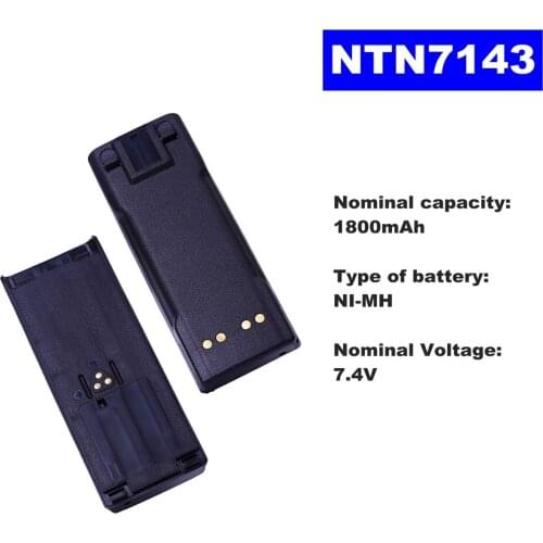 7.4V 1800mAh LI-ION Radio Battery NTN7143 For Motorola Walkie Talkie MTX838/8000/9000 GP900/1200 HT1000 MT2000 Two Way Radio