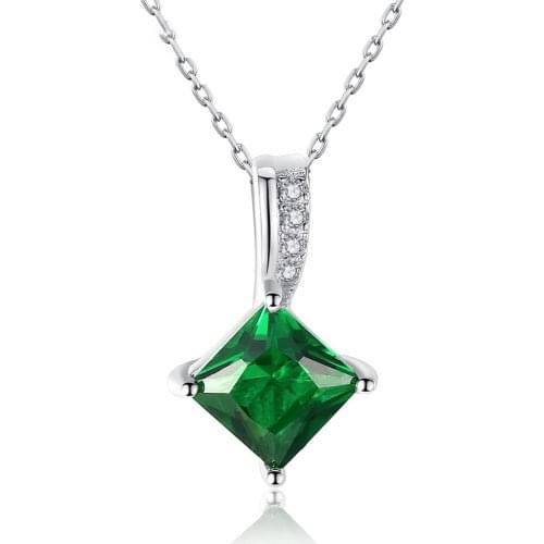 S925 sterling silver emerald fashion ladies clavicle chain