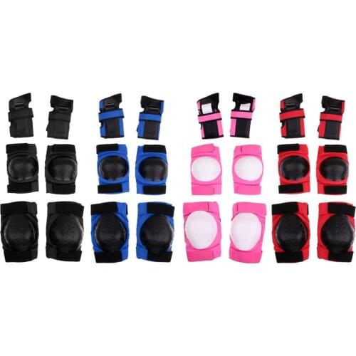 Adult/Child Knee Elbow Pads Wrist Guards 3 In 1 Protective Gear Set For Inline Roller Skating Cycling Biking Scooter