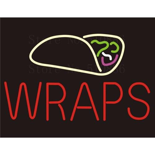 NEON SIGNS Wraps restaurant Beer Wine Real GLASS Tube BAR PUB Signboard Display Decorate Store Shop Light Sign 17*14"