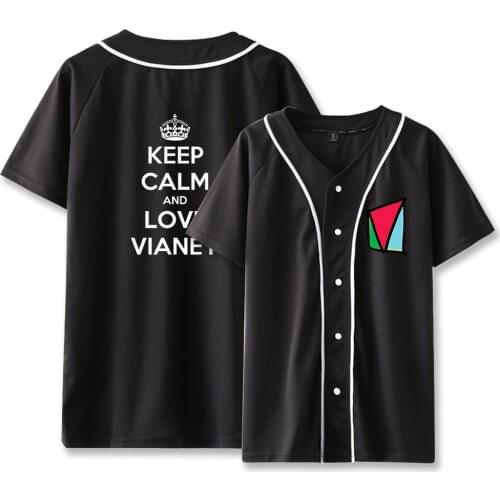 Vianney Summer New Baseball uniform T-shirt Fashion Hip hop Baseball T shirt Jersey Mens Clothing Womens Clothes Hip Hop Tops