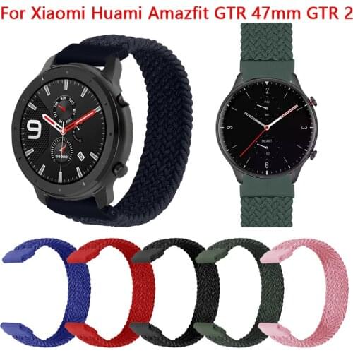 22mm Strap For Xiaomi Huami Amazfit GTR 47mm GTR 2 2E 2 Haylou Solar LS05 Nylon Smart Watch Band Bracelet Xiaomi Color Wristband