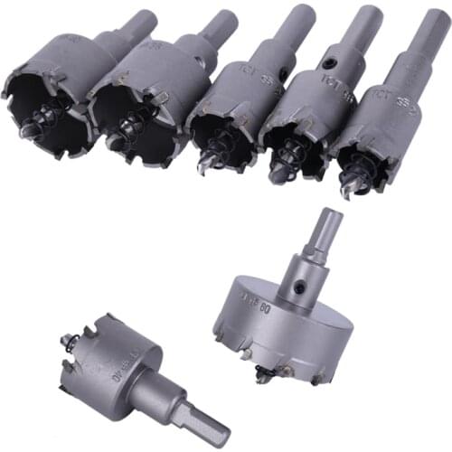 Hole Saw Drill Bits Special Open Iron Plate Stainless Steel Tip 12-100mm Drill Bit Metal Plate Alloy Carbide Perforation Tools