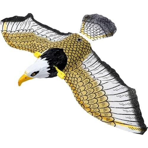 1Pc Luminous Bird Repellent Hanging Eagle with Music Flying Bird Scarer Garden Decoration Portable Flying Bird Garden Decoration
