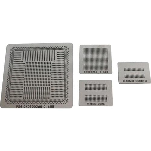 4pcs/set BGA Reballing Stencils Direct Heating Solder Ball Steel Template Used In PS4 Game Console IC Repairing
