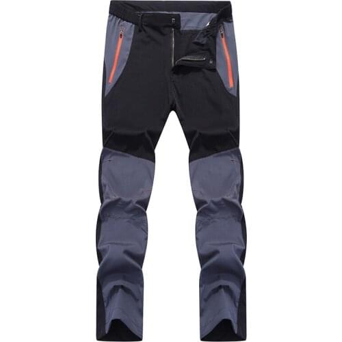 High quality 2021 Spring Summer Cargo Zipper Pocket Patchwrok Cargo Sweat Quick dry wear-resisting Nylon strtch trousers men