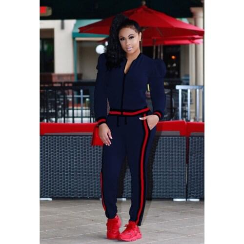 Two Piece Set Women Tracksuit Sportswear Outfits Stripe Zipper Coats and Pants Suits Female Casual Lounge Wear Jogging Clothes