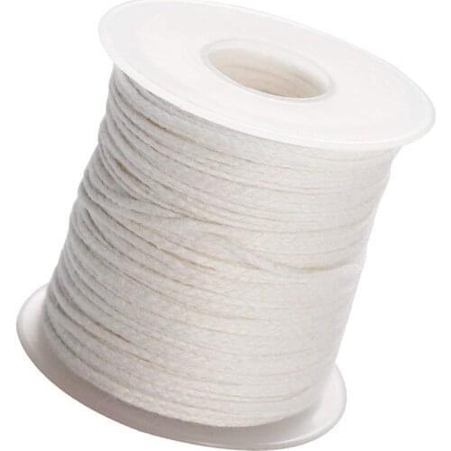 1 Roll 200 Feet 61M Cotton Braid Candle Wick Core Spool Non-smoke DIY Oil Lamps Candles Supplies Kitchen Tools