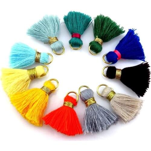 10pcs 25mm Mixed Cotton Silk Tassels Charm Pendant Satin Tassels for Girl Kids DIY Bangle/Earrings Jewelry Making 21635
