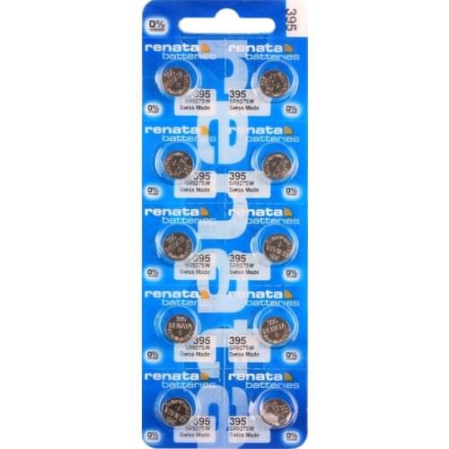 10Pcs/pack Brand New Renata LONG LASTING 395 SR927SW LR57 LR927 AG7 Watch Battery