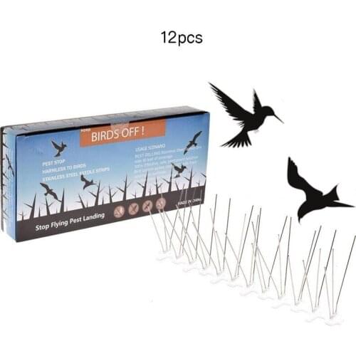 12PCS 30cm Plastic Pigeon Spikes Deterrent Anti Bird Pest Control Garden Supplies Bird Scarer Repeller for Pigeon