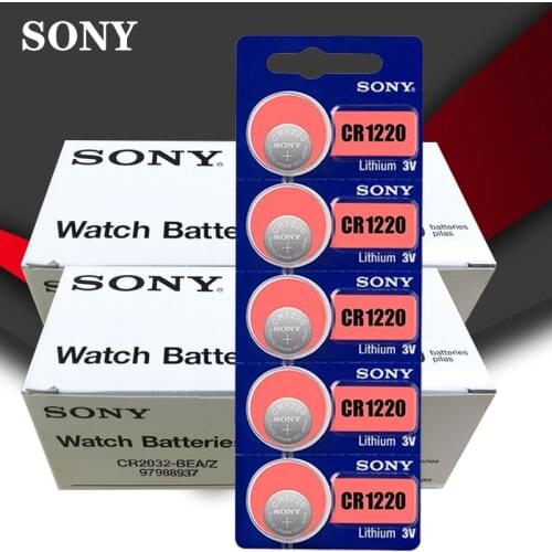 200pc Sony 100% Original CR1220 Button Cell Battery For Watch Car Remote Key cr 1220 ECR1220 GPCR1220 3v Lithium Battery