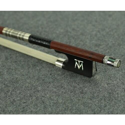 4/4 Size MASTER Fine Pernambuco Violin Bow Stable & Flexible Sweet Tone Silver Mounted Good Performance