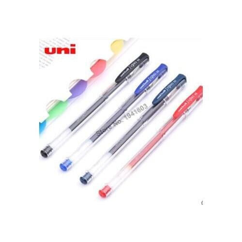 8Pcs UM-100 Black Brush Pen Red Blue Bullet Simple Office Students Use Stationery Exam Signature Pen To Take Notes 0.5MM