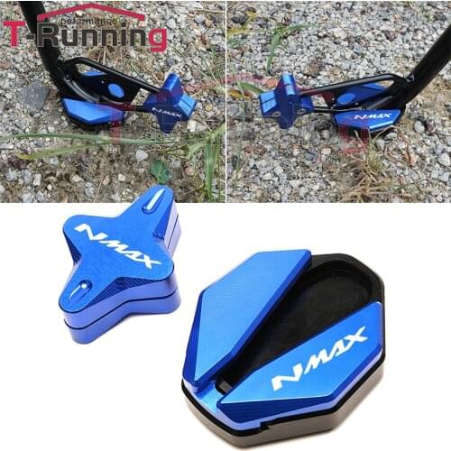 For YAMAHA NMAX 155 125 NMAX125 2020 2021 Kickstand Accessories CNC Side Stand Extension Pad & Support Column Auxiliary