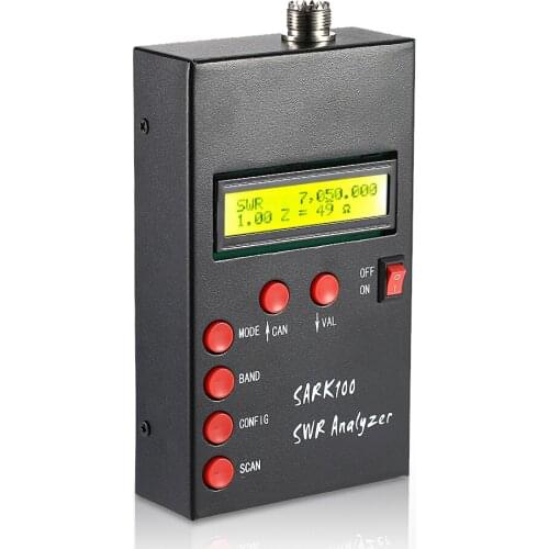 SARK100 1-60MHz HF ANT SWR Antenna Analyzer Meter Standing Wave Tester for Ham Radio Hobbyists Impedance Capacitance Measurement