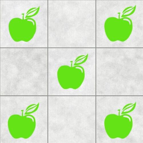 Apple tile stickers Fruit Bathroom Wall Art Decor Decal Kitchen Transfer Wall Sticker Choose Size Color
