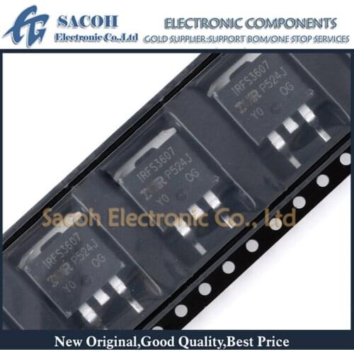 Free Shipping 10Pcs IRFS3607TRLPBF IRFS3607 IRFL3607PBF IRFL3607 TO-263/TO-262 80A 75V N-ch Power MOSFET