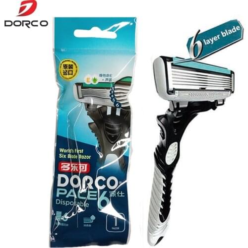 Dorco Razor Men 6-Layer Blades Razor for Men Shaving Stainless Steel Safety Razor Blades