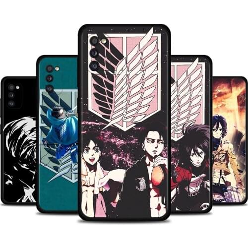 Phone Case For Samsung A51 Cover Soft Funda for Galaxy A71 A12 A21 A52 A42 A11 A02s A02 Coque anime Attack On Titan girl