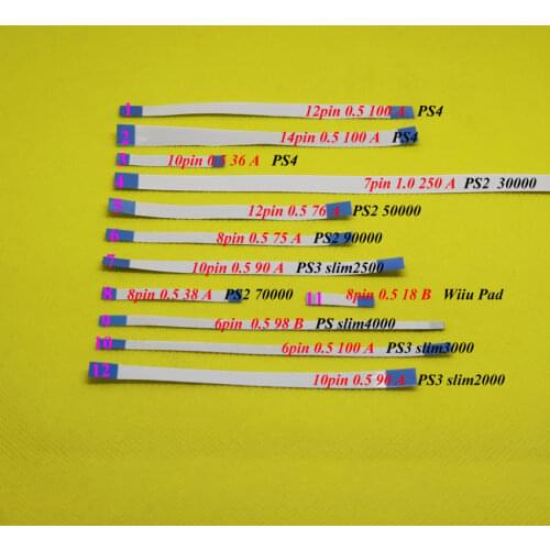 YX182-195 For Sony PS4 Controller 10PIN 12PIN 14pin charging board Flex Cable For PS2 PS3 6pin 8pin Touch pad Flex Ribbon Cable