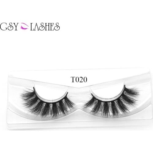 GSY LASHES, False Eyelashes Thick Wedding Event Daily Makeup Long Soft Reusable 3D Mink Lashes(T20)