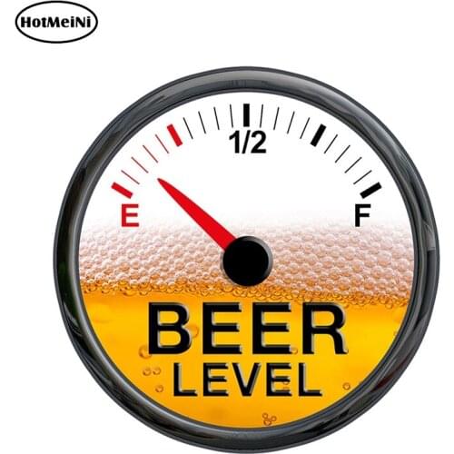 HotMeiNi 12cm X 12cm Beer Meter Gauge Sticker Funny Drinking Cup Tumbler Mug Cooler Refrigerator Keg Auto Motor Decor Graphics