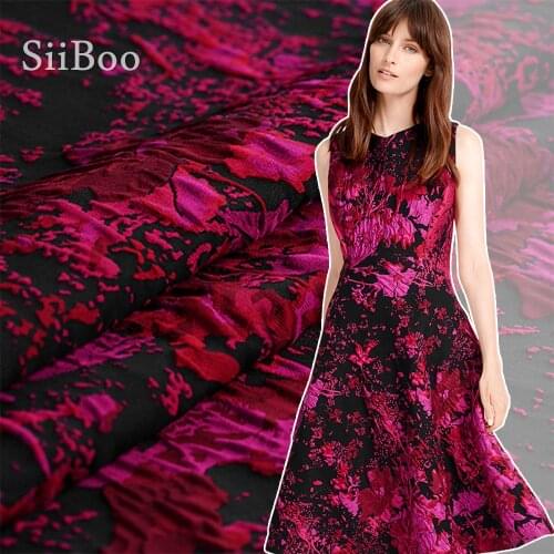 Italy modern abstract floral printed style 3D brocade jacquard fabric apparel for women spring coat dress tissus telas SP5990