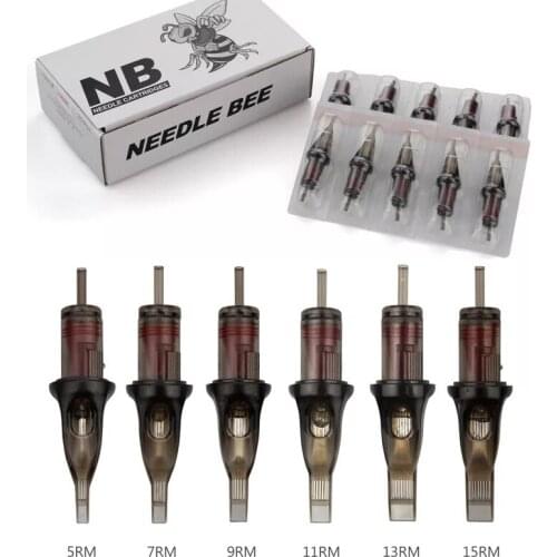 One Box Of 20PCS Needles Cartridges Round Magnum Tattoo Needle - Soft Edge Curved Round Magnum 5/7/9/11/13/15 RM