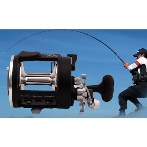 Fishing Reels Saltwater 3+1 BB Sea Baitcasting Reel Trolling Boat Reel Drum Fishing Reel Black