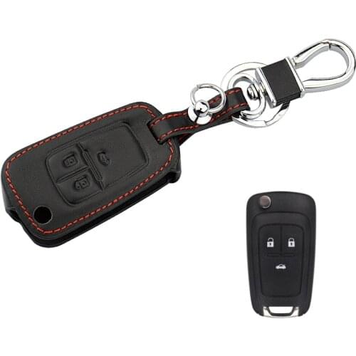 New Styling 3 Buttons Leather car key chain key case key cover For Opel ASTRA J Astra Corsa Antara Meriva Zafira Insignia MOKKA
