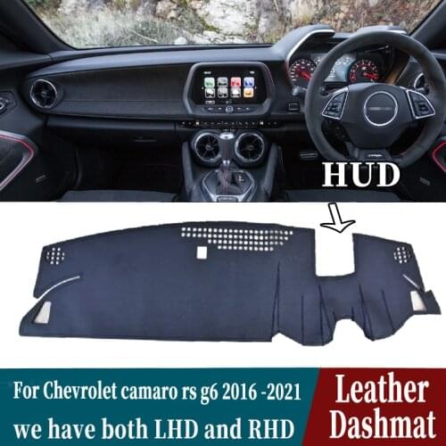 For Chevrolet camaro rs g6 2016 2017 2019 2020 2021 Leather Dashmat Dashboard Cover Pad Dash Mat Carpet Car-Styling accessories