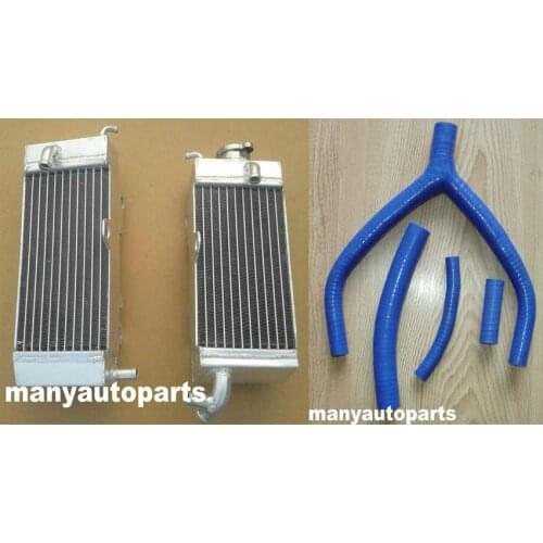 L&R aluminum radiator WITH BLUE hose for YAMAHA YZ250 YZ 250 1992/WR250 WR 250 1992-1993 92 93