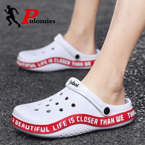 Summer Mens Slippers Massage Clogs Sandals Outdoor Garden Shoes Male Indoor Bathroom Slides Mules Beach Slippers Flip Flops