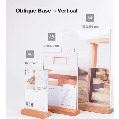 A4 Magnetic Tabletop And Desk Menu Holder Stand Portrait-Style Ad Frame Clear Acrylic Sign Holder 8.5 x 11-Inches