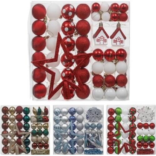 Christmas Tree Balls Ornaments Set Shatterproof BallPendant Decorations for Weeding Party 60PCs