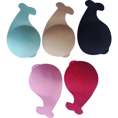 New 5 Colors Kawaii Dolphin Women Bra Silicone Strapless Invisible Push Up Bra Self Adhesive Wireless Bralette Reusable Bra Pads