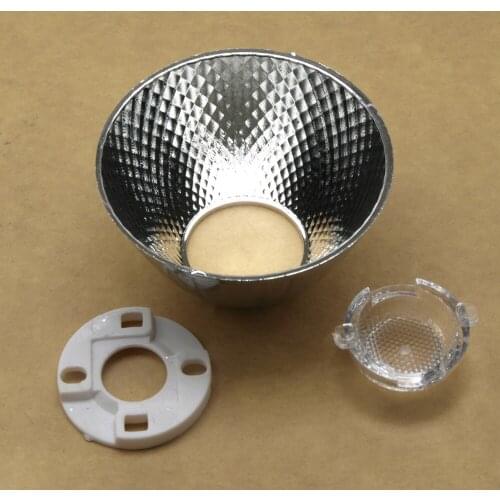 Plastic Diameter 50 70MM COB led condenser reflector cup bowl with bracket holder for citizen lamp beads 1414