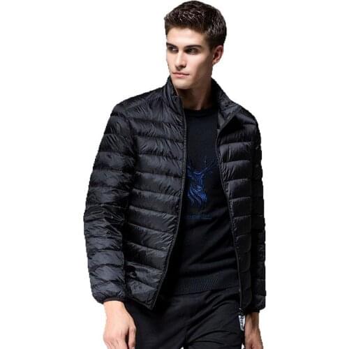 Down Jacket Mens Winter European And American New Style Mens Thin down Jacket Popular Brand Thin White Duck down Jacket