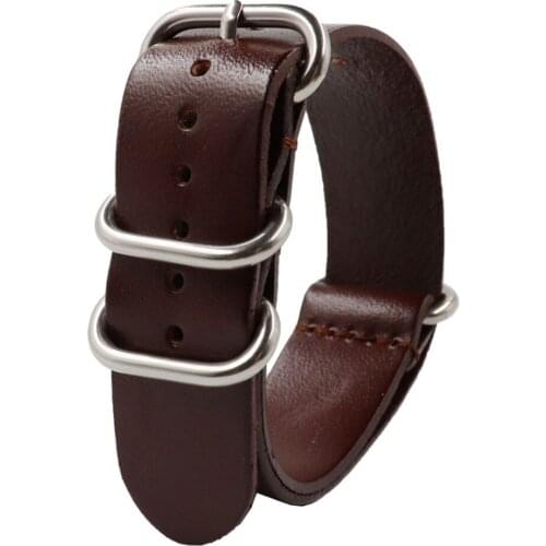 4 Colors Universal Watchband 20mm 22mm 24mm Vintage Genuine Leather Watch Strap Replacement Watchbands Belt Watch Accessories