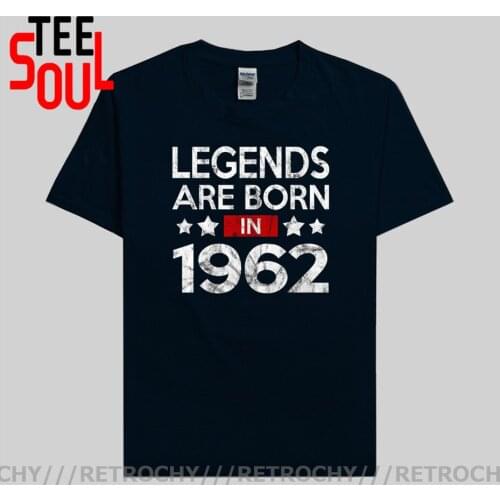 Retrochy Vintage 1962 T-Shirt 60th Birthday Legends are Born in 1962 T shirt men 59 Years Old Club Tshirt 60s man Brand Clothing
