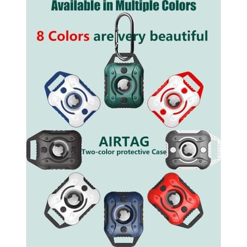 Luxury TPU Soft Silicone Case For Apple Airtags Protective Cover For Apple Airtag Locator Tracker Anti-lost Device With Keychain