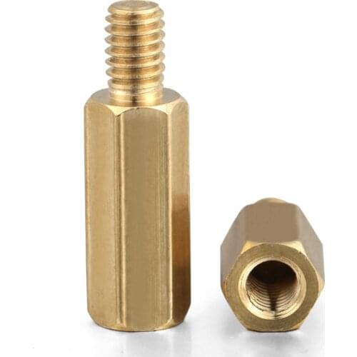 M3 Hex Brass Male Female Standoff Pillar Board Stud PCB Spacer Hexagon Mount Motherboard Bolt Screw M3xL+3/4/5/6mm