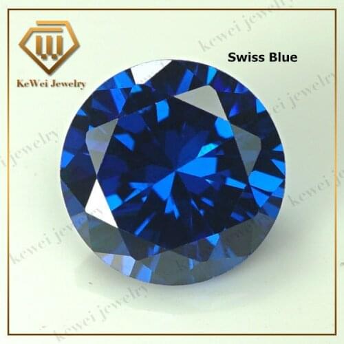 Synthetic CZ Stone AAAAA 1.0mm-2.7mm Blue Cubic Zirconia Stone Gems Stone